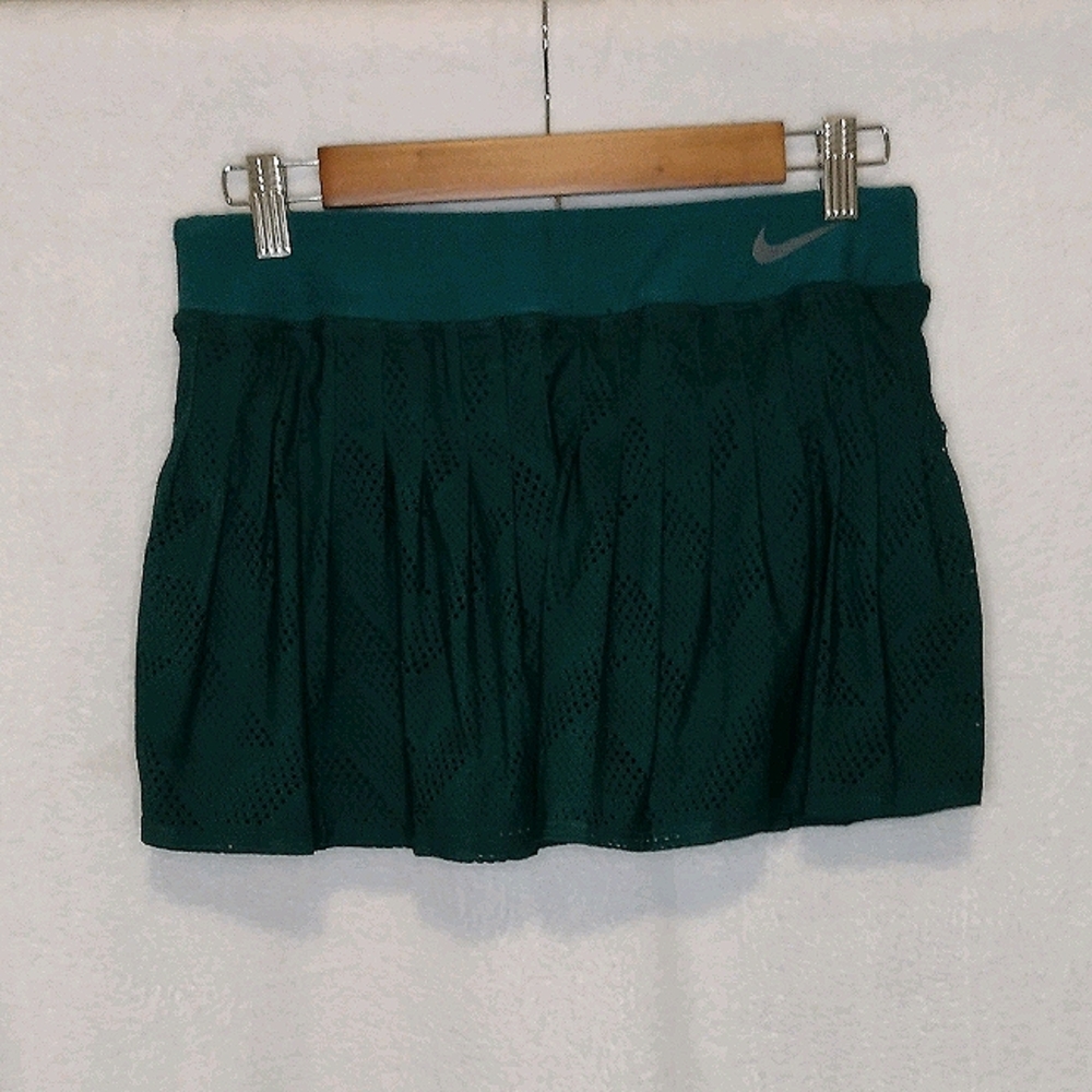 Nike Dark Forest Green Pleated Maria Premier Tennis Skort